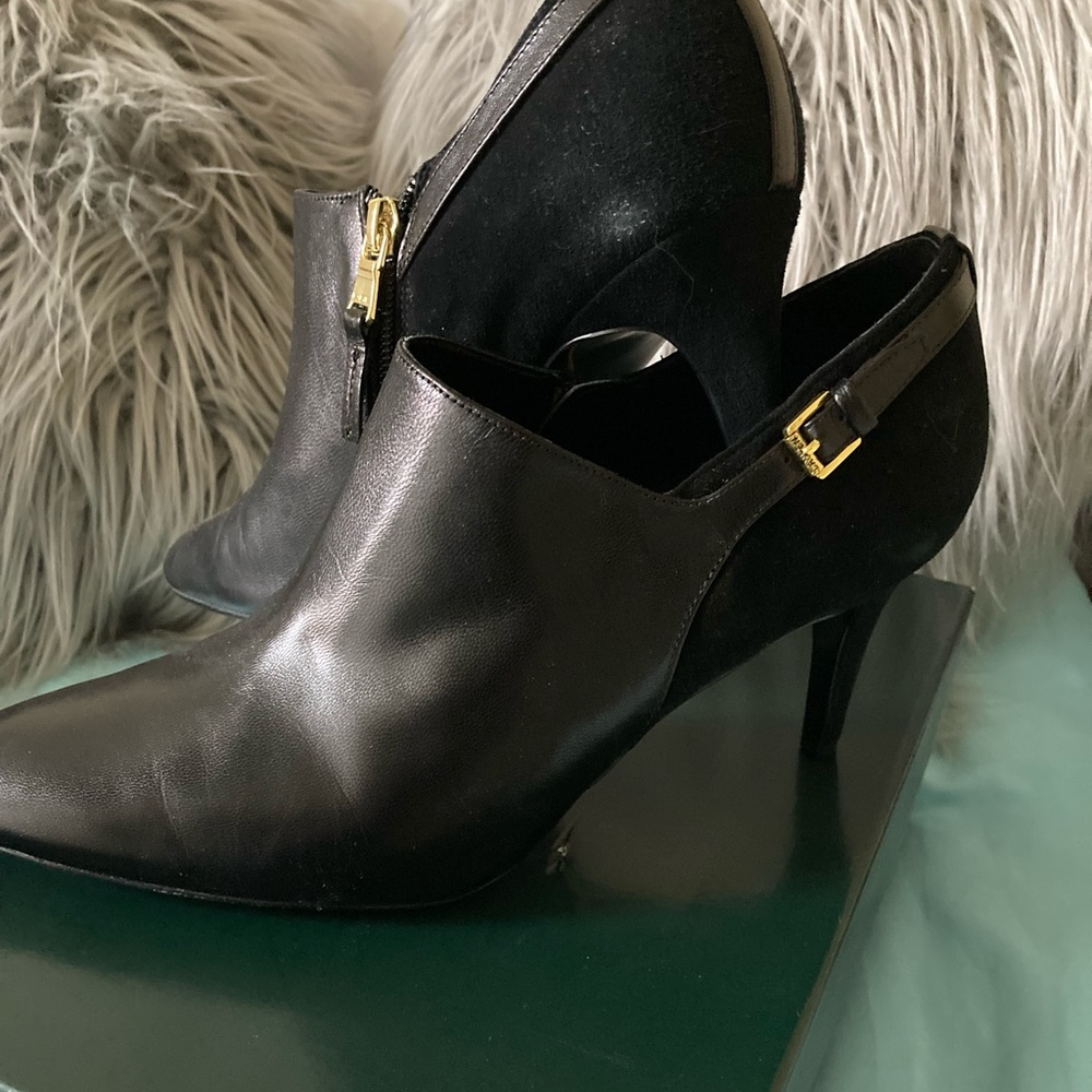 Lauren Ralph Lauren - Pabla-Bo-Drs Leather Suede Ankle-High Leather Pump Black/9